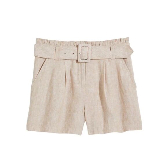 NWT VINEYARD VINES WOMENS LINEN BELTED SHORTS - Picture 1 of 8